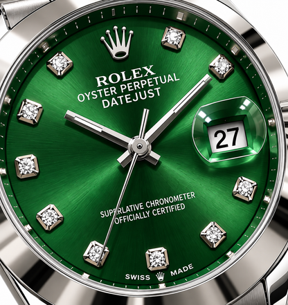 Rolex Datejust Green Dial – Luxury Stainless Steel Watch
