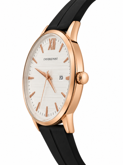 Universe Point Men’s Rose Gold Watch with Black Strap | Granddials