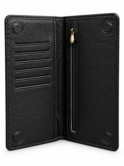 NERO — Long Magnetic Leather Wallet