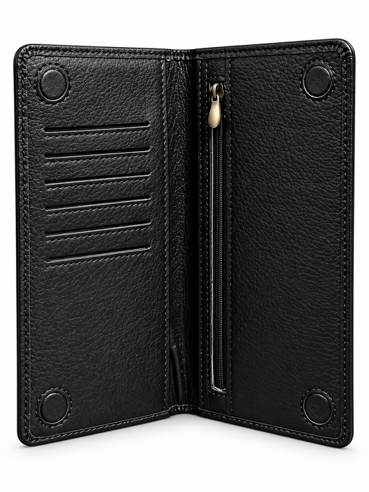 NERO — Long Magnetic Leather Wallet