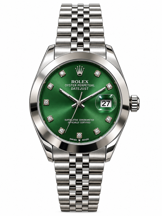 Rolex Datejust Green Dial – Luxury Stainless Steel Watch