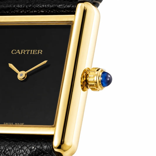 Cartier Tank Louis Cartier Yellow Gold Black Dial Watch