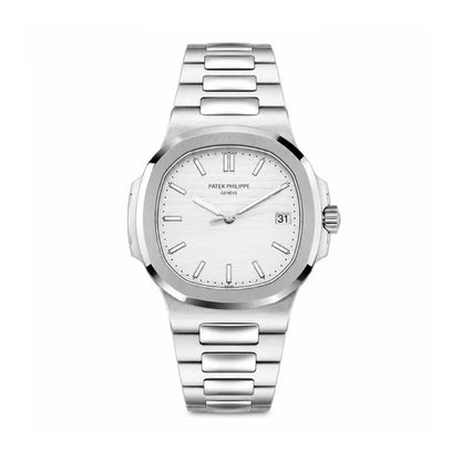 Patek Philippe Stainless Steel White Dial Watch