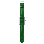 Cartier Leather Strap Elegant Rectangular Tank Watch