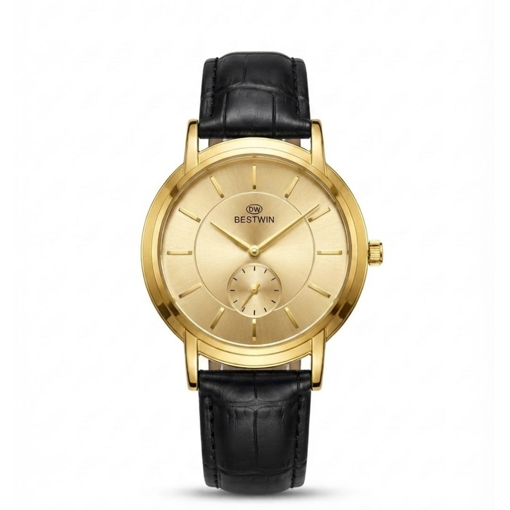 BESTWIN Dawn Seconds Classic Edition | Leather Strap Quartz Watch