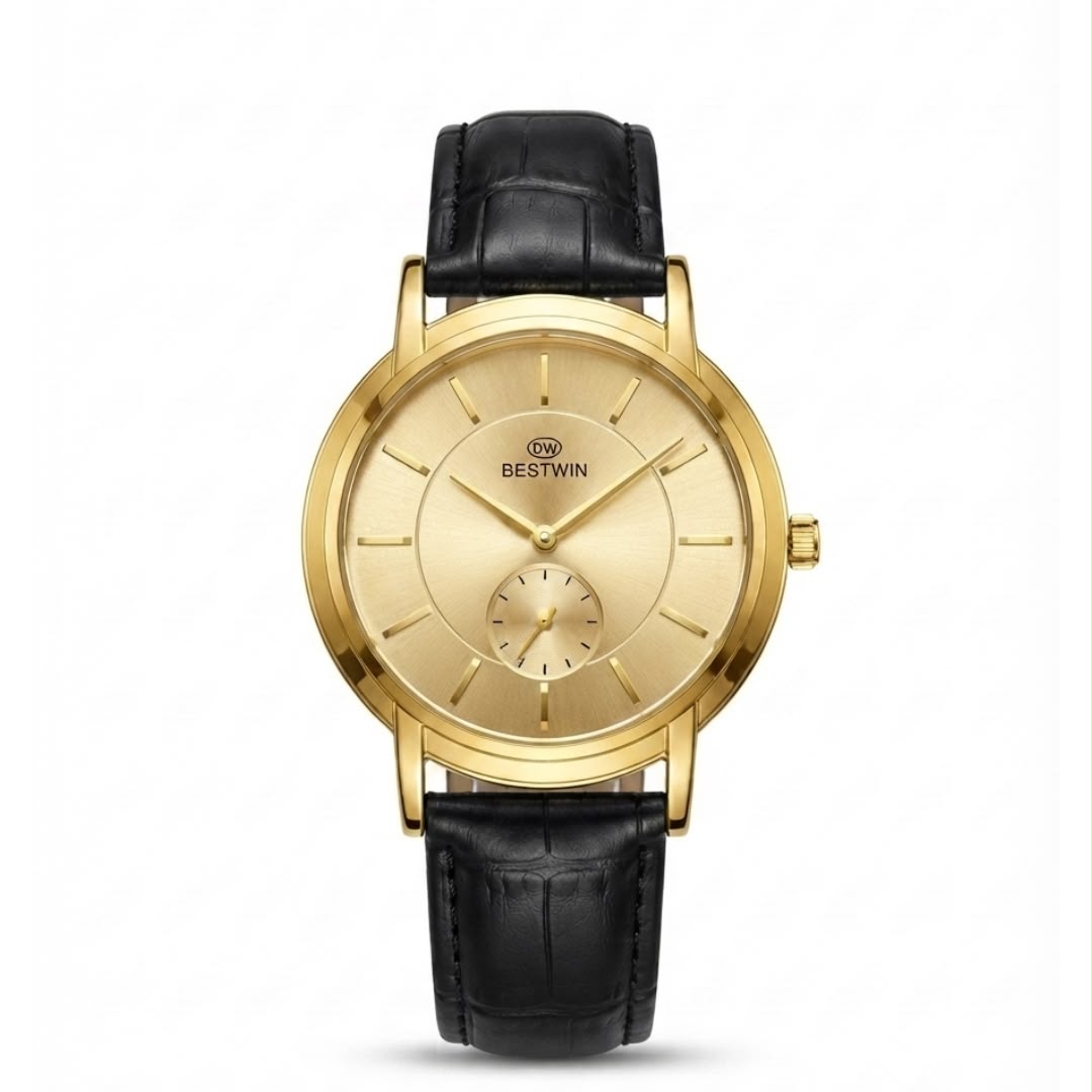 BESTWIN Dawn Seconds Classic Edition | Leather Strap Quartz Watch