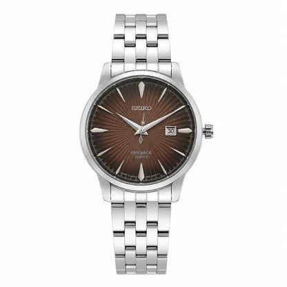 Seiko Presage Cocktail Time Stainless Steel Brown Dial Watch