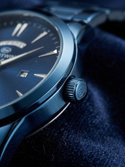 BESTWIN Premium Deep Blue Stainless Steel Quartz Watch