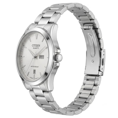 Citizen Stainless Steel White Dial Quartz Day-Date Men's Watch